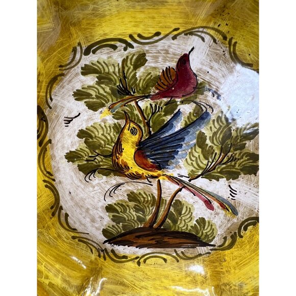 Octagonal Dish Handmade Pottery, Hand Painted # K1267 - Picture 2 of 7